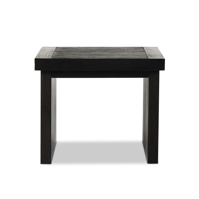 Warby Solid Wood End Table, Black