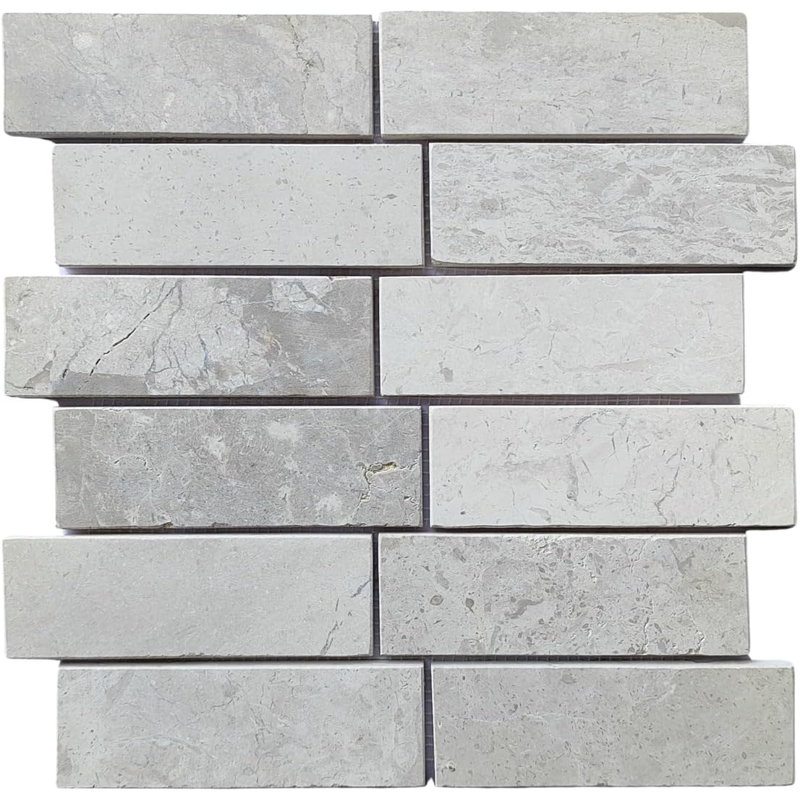 CNK Tile White Subway 2"X6" Marble Mosaic Tile