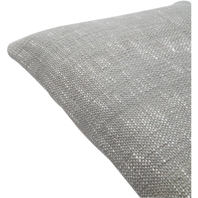 Bertha Throw Pillow, Polyester/Polyfill, 22" x 22", Medium Gray/Cream