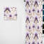 Damas mauve et blanc motif Art déco II - rideau bohémien - velours obscurcissant - 1 panneau-107577152