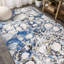 Tapis gris foncé / bleu à motif abstrait marbré Strausstown-1157955660