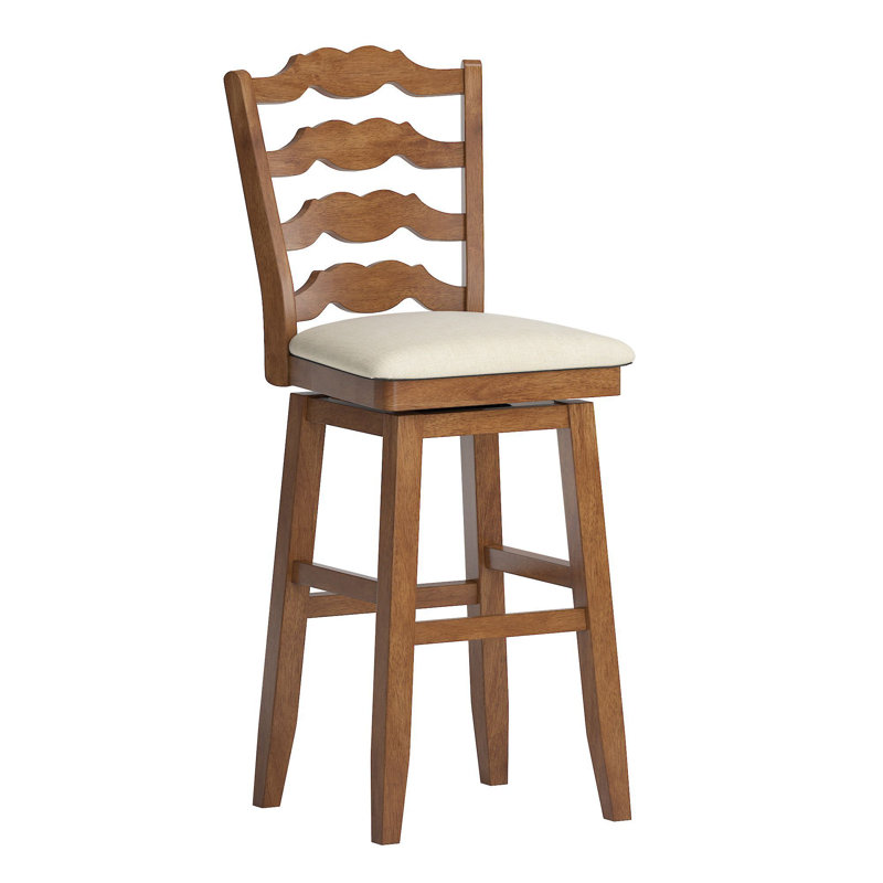 Tabouret de bar et de comptoir pivotant Fortville, Chêne, Tabouret de bar (siège d'une hauteur de 29 po)