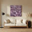 Abstrait floral 90, art mural en métal mauve-461021028