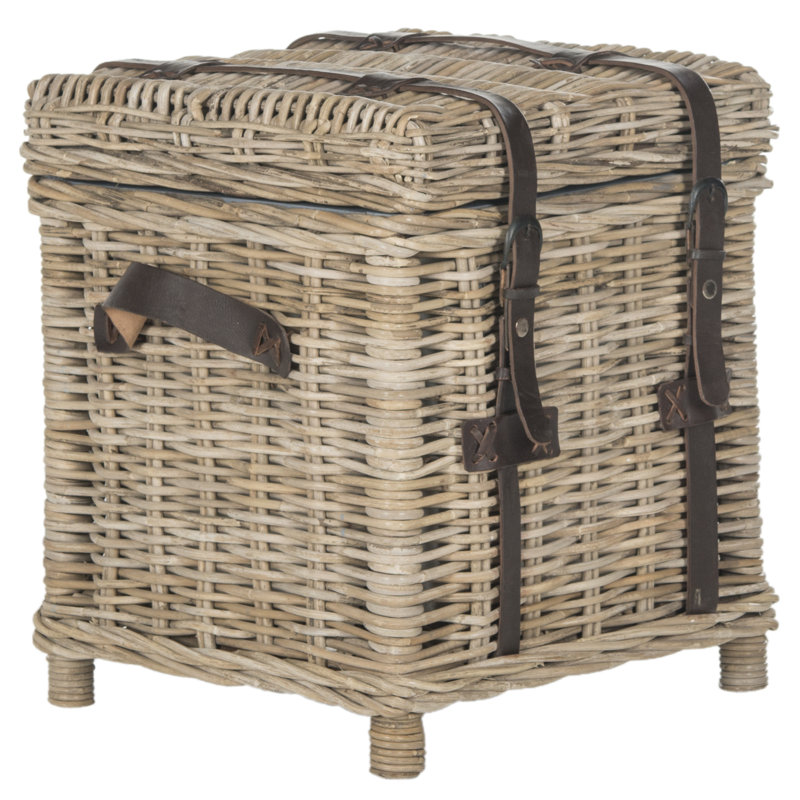 Table de bout avec rangement Vin, Naturel