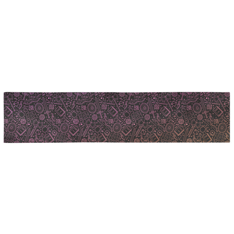 Chemin de table géométrique avicia, 72 po x 16 po, Rose / Orange, Polyester