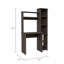 Bureau en chêne Smokey à 6 tablettes avec bibliothèque intégrée, parfait pour les bureaux à la maison-130594815-130594817