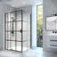 Cabine de douche rectangulaire pivotante 32 "x 75" avec base incluse Lanelle