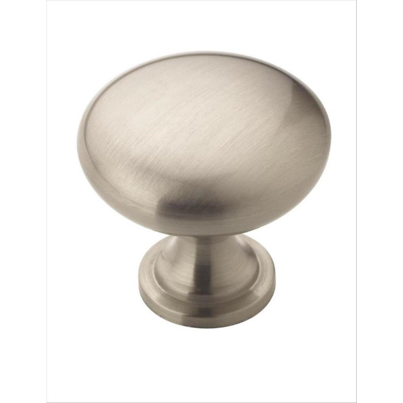 Poignée d'armoire Edona en nickel satiné de 1-1 / 4 po (32 mm) de diamètre, Nickel satiné