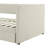 Twin Size Corduroy Daybed With Two Drawers And Wood Slat, Beige