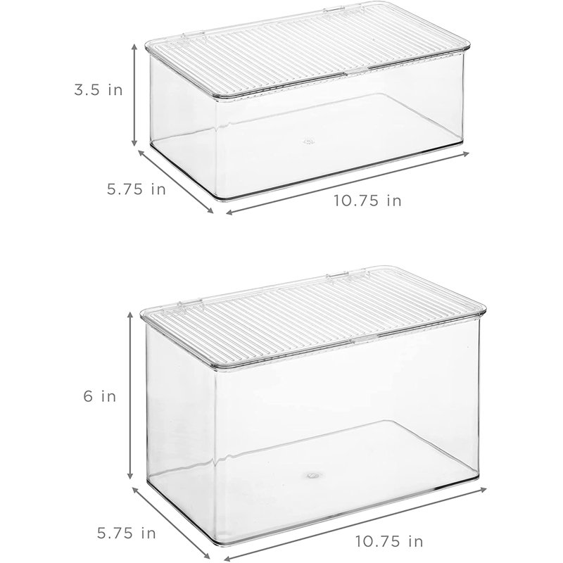 Sorbus 2-Piece Organizer Bins With Lids