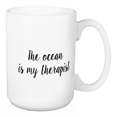 Grande tasse à café the ocean is my therapist Devitt