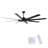 75 Inch Industrial Dc Motor Ceiling Fan No Light, Large Ceiling Fan With 8 Reversible Blades, 3 Downrods, 6-Speed Remote Control, Home Or Commercial Ceiling Fans For Porch/Garage/Shop, Black