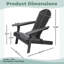 Chaise Adirondack pliante en bois d'acacia-638743614