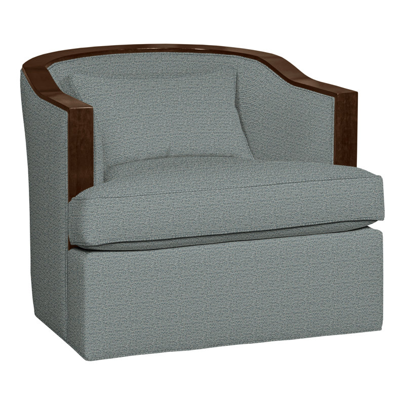 Burlingame Fabric Swivel Barrel Chair, Tuck Cobalt, Casa Blanca