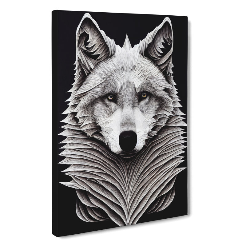 Bust Of The Wolf No.2 - Print, No Matte, 76cm H x 50cm W x 3cm D, Wrapped Canvas