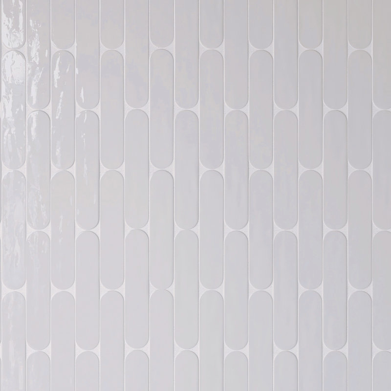 Metropolitan 1.97 in. X 9.85 in. Polished Ceramic Subway Wall Tile, Blanco White