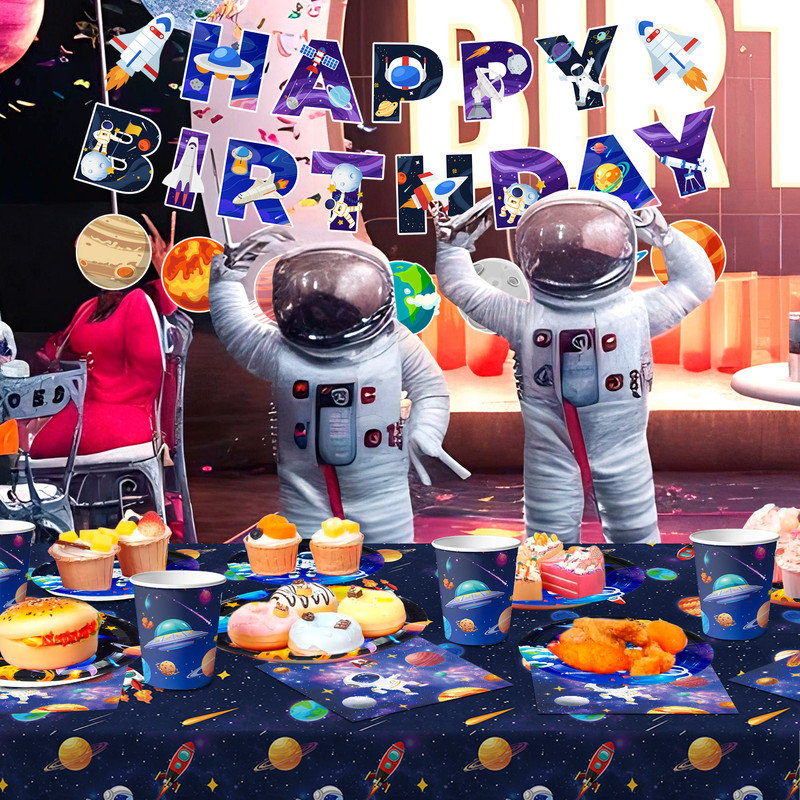 Space Theme Tableware, Outer Space Birthday Party Supplies