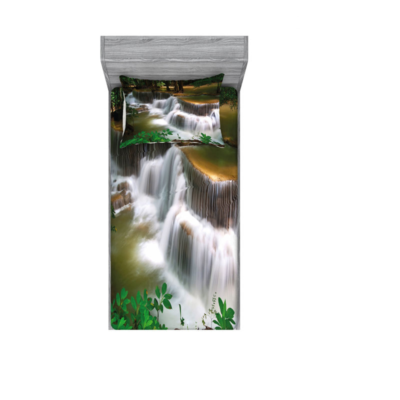 Ensemble de draps Tropical Paradise, Ensemble de draps pour lit simple avec drap-housse