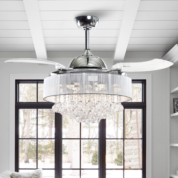 42" Lucan 3 - Blade Smart Ceiling Fan With 3CCT Dimmable LED Lights And Remote Control, Compatible with Alexa/Google