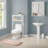 Lund Coventry Over Toilet Open Storage Shelf, Wall Mounted Bath Storage Cabinet with Two Doors and Open Shelf