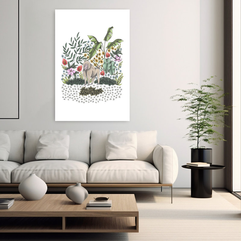Art mural africain, singe africain, H 60 po x l 40 po
