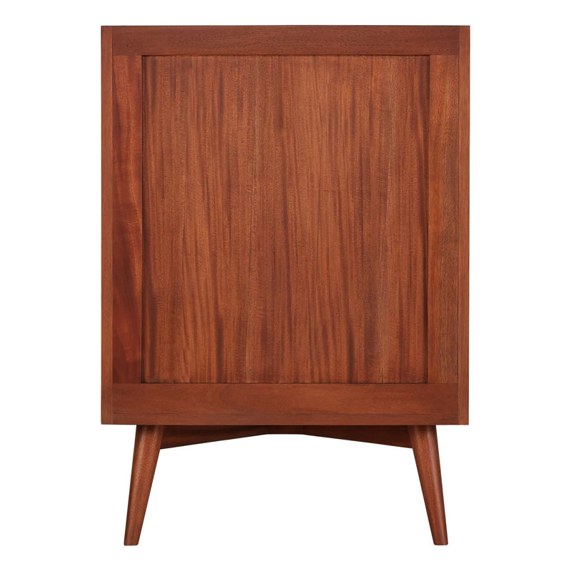 24" Novak Single Bathroom Vanity Set with Rectangular Undermount Sink, Feathered White Quartz, Natural Teak, 8" Widespread