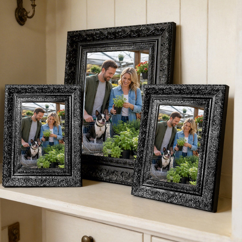 Cadre photo noir indémodable 1pc pour photos et affichage mémoire 5 "x 7", Black, 1, 5'' W x 7'' H