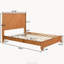 Queen Size Solid Wood Platform Bed Frame with Tall Headboard, No Box Spring Needed, Natural-455821666