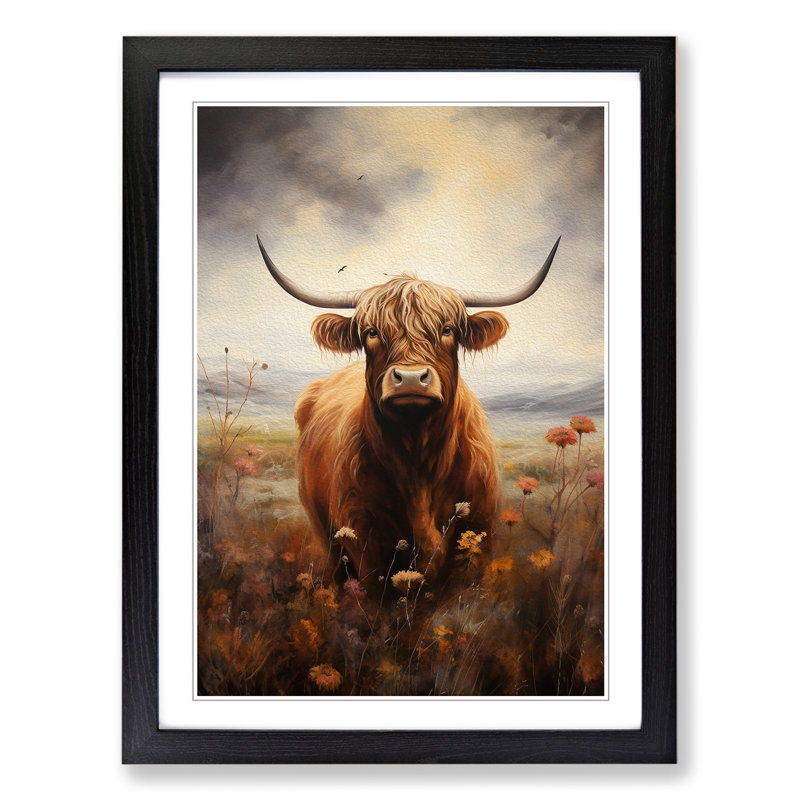 Highland Cow Romanticism No.2 - Framed Print