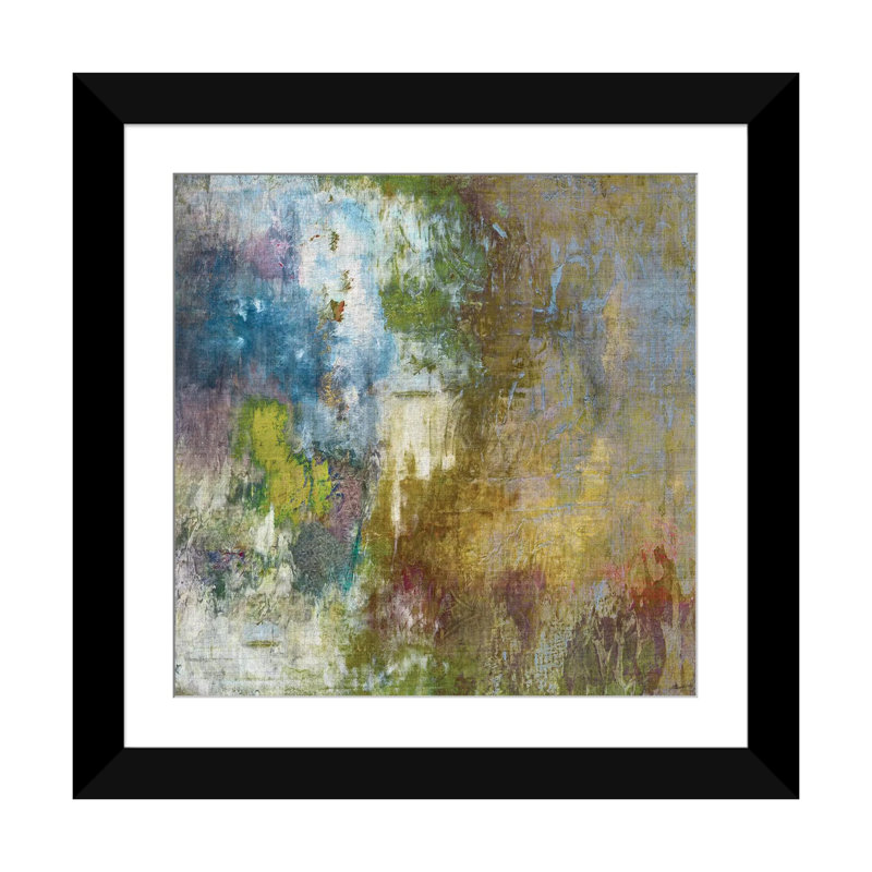 « voyage ii », impression sur toile, Papier d'art encadré noir, H 24 po x l 24 po x P 1 po, Blanc