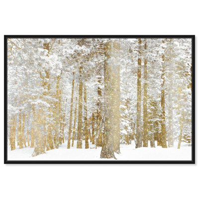 «Woods in Diamonds Canvas Glam Winter», art mural par Art Remedy