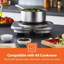 GEEPAS 1500W Stainless Steel Single Hot Plate – Portable Electric Hob Single Burner with Adjustable Temperature Control, Cast Iron – Lightweight & Portable Great to use at Campsites Caravans & Bedsits