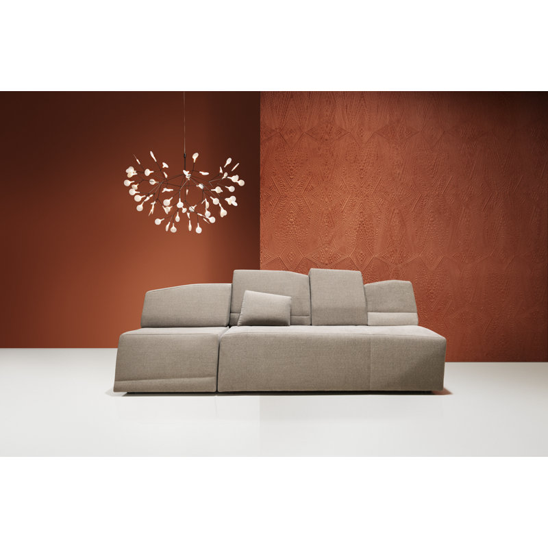 Heracleum III LED Chandelier, 393.7", Nickel, 25.6" H x 38.6" W x 38.6" D