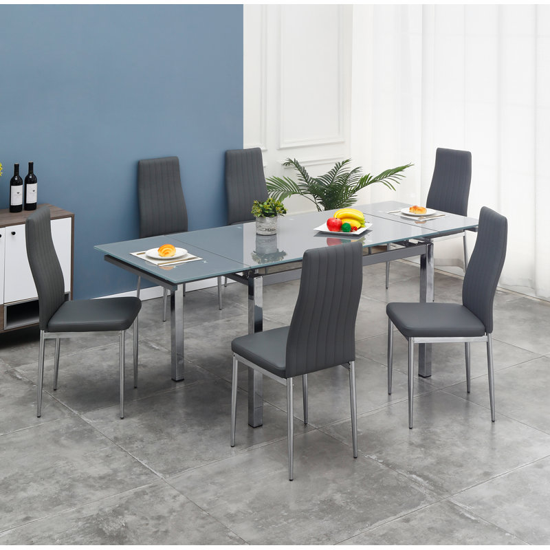 Peasnell Dining Set, Black, Grey