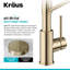 Robinet de cuisine KRAUS 2-en-1 à filtre à eau rétractable à poignée simple de style commercial pour osmose inverse ou système de filtration d'eau KRAUS-91893236