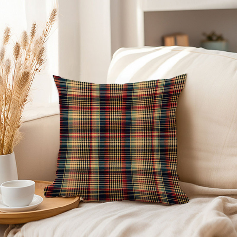 Retro Plaid Pattern  VIII, 16" H x 16" W