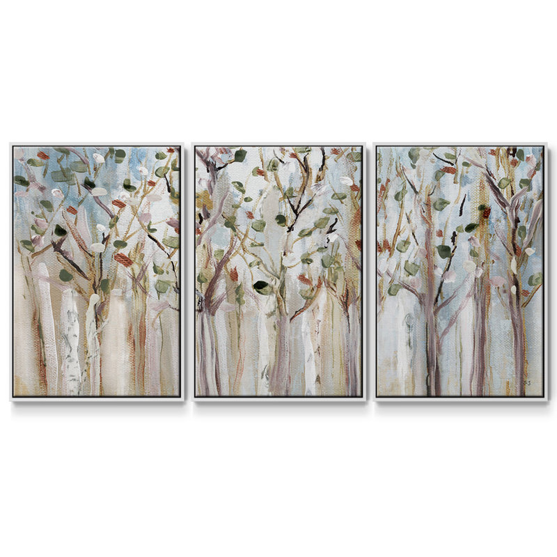 Printemps 3 pièces, H 36 po x l 75 po x P 2 po, Blanc