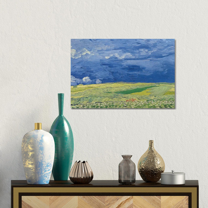 Wheatfields under Thunderclouds, 1890 - Giclée sur toile tendue avec châssis, H 12 po x l 18 po