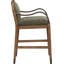Tabouret de bar rembourré en tissu vert Hertford-109223556