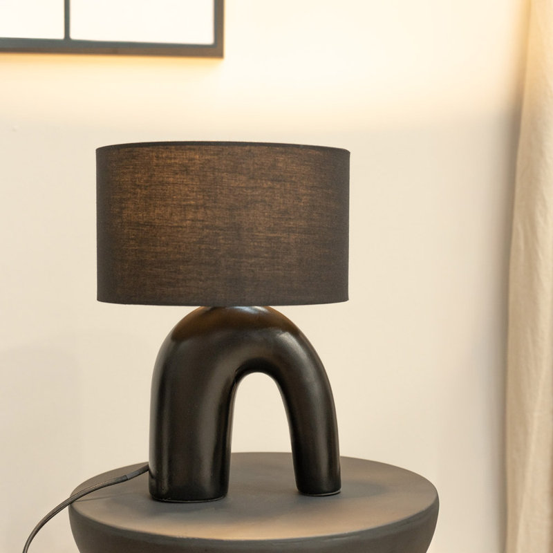 Ceramic Table Lamp, Black