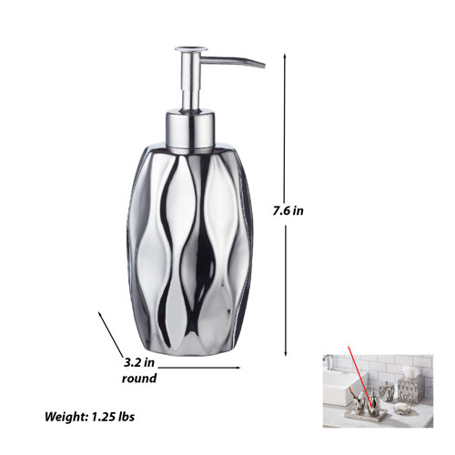 Roselli Trading Company® Silver Wave Soap Dispenser & Reviews | Wayfair