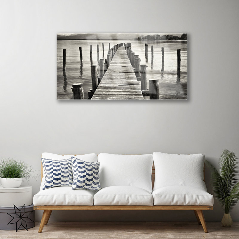 Architecture Sea Bridge - No Frame Print on Glass