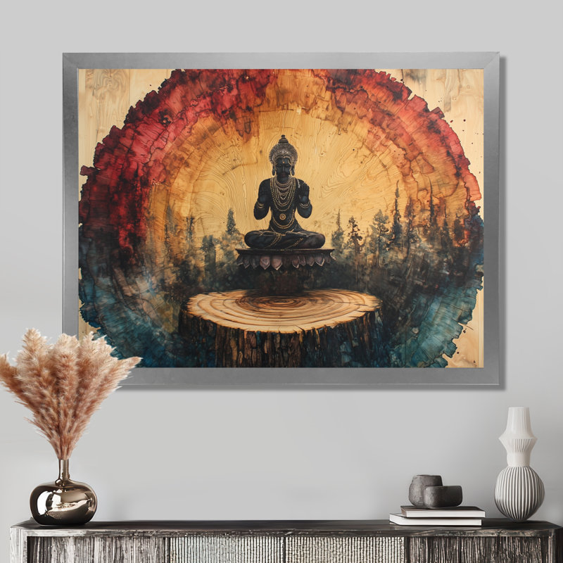 Haakenson - Spiritual Wall Art, H 16 po x l 32 po, Picture Frame Print, Argent argent