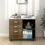 Classeur en bois à 3 tiroirs de 31,5 po de largeur Cambrie, classeur mobile avec tablettes, classeur latéral avec tablettes interchangeables pour le bureau personnel-527774018