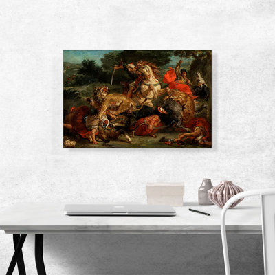 La chasse au lion - 1854 - reproduction