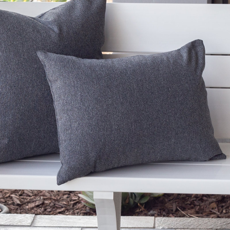 Outdoor Throw Pillow, Gray, 20" H x 20"  W