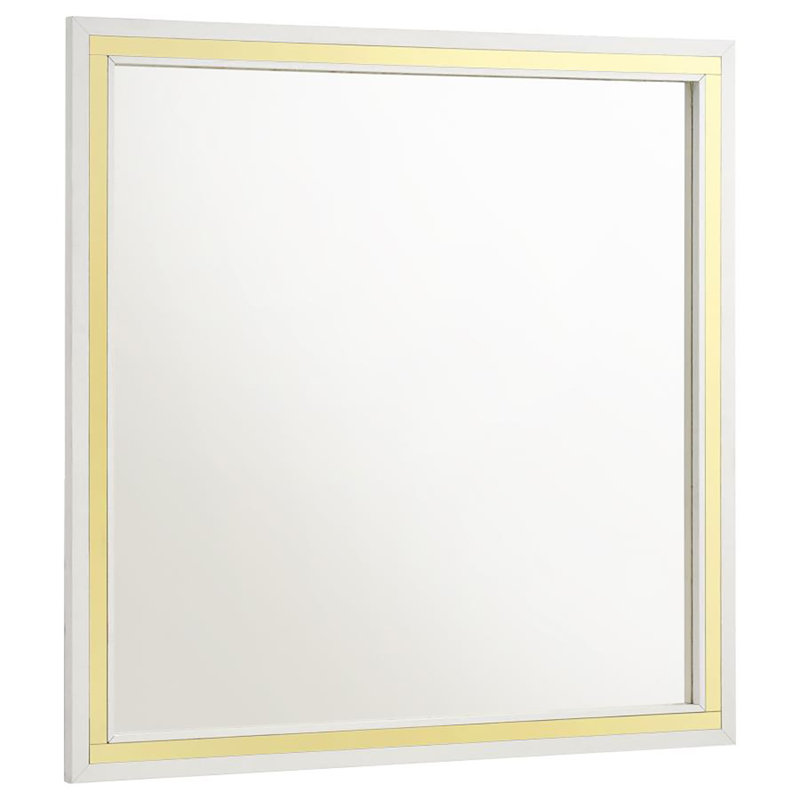 Leibowitz Dresser Mirror, White