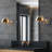 Gold Metal Wall Lamp, 7.9 x 13.8 x 10.6 inches | IP20 Rated, E14 Socket (Max 40W) | Elegant Design for Living Room, Bedroom & Hallway | Durable Metal Body & Cap | Stylish Lighting Solution for Home Decor-954395411