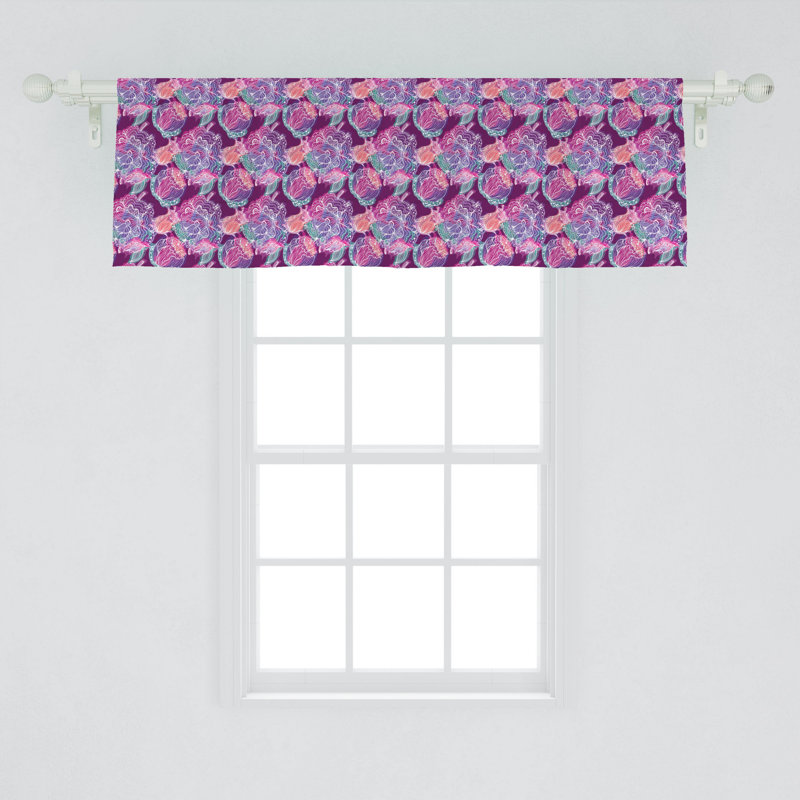 Floral Tailored Window Valance