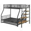 Metal Twin Over Full Size Bunk Bed With Bottom Bunk-1467520201
